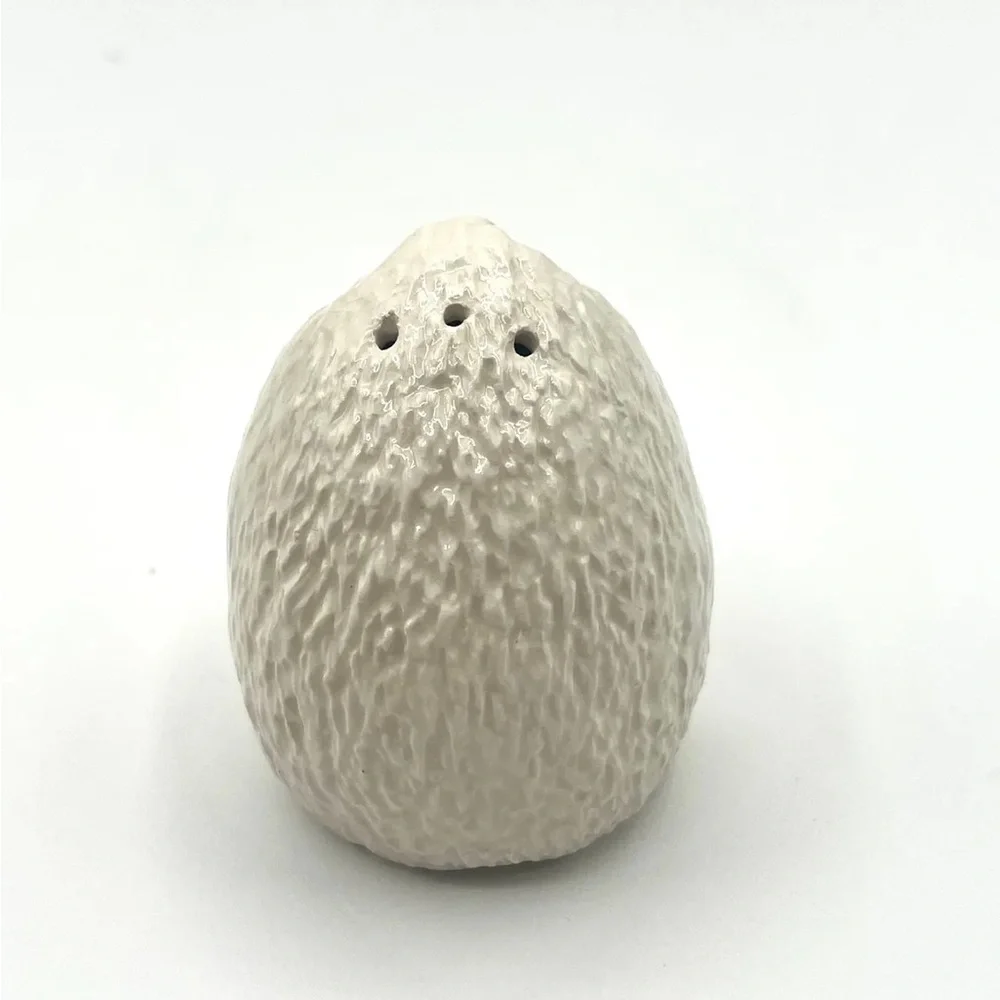 Cream Ceramic Hedgehog Salt or Pepper Shaker